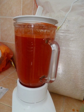 Tomato juice used for ice treats 