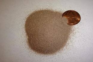 Sand-sized grains of zircon.